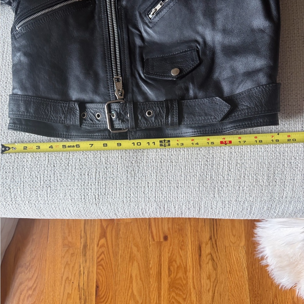 RIPPLES Women BLACK QUILTED LINED VINTAGE REAL LEATHER MOTORCYCLE JACKET! - Picture 16 of 17